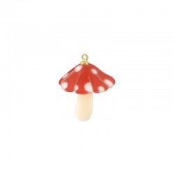 Acrylic Charm Mushroom 18x22mm