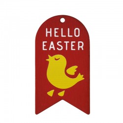 Wooden Pendant Tag with Bird 44x79mm
