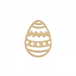Wooden Pendant Egg 54x40mm