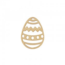 Wooden Pendant Egg 54x40mm