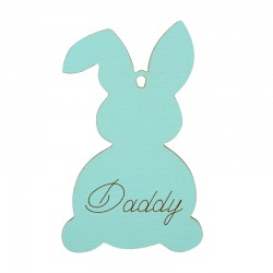 Wooden Pendant Easter Bunny 'Daddy' 89x55mm