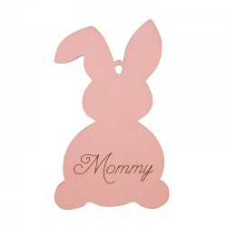 Pendente di Legno Coniglio di Pasqua "Mommy" 89x55mm