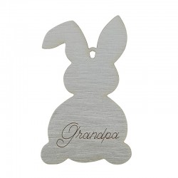 Wooden Pendant Easter Bunny 'Grandpa' 89x55mm