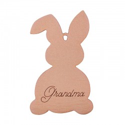 Wooden Pendant Easter Bunny 'Grandma' 89x55mm