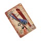 Wooden Pendant Card Postal Helicopter 80x51mm