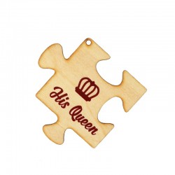 Wooden Pendant Puzzle "His Queen" Crown 60mm