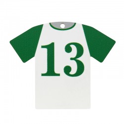 Wooden Pendant Football Shirt "13" 66x54mm