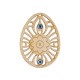 Wooden Pendant Oval 65x48mm With Eye 65x48mm