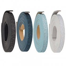 Cordón Sintético PU Plano con Gliter 10mm (1.2mtr/tira)