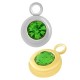 Stainless Steel 304 Charm Round with Crystal 8mm