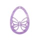 Plexi Acrylic Pendant Egg With Butterfly 70x48mm