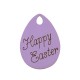 Ciondolo di Legno Uovo di Pasqua con Scritta "Happy Easter" 40x30mm