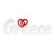 Πλέξι Ακρυλικό Επιτραπέζιο "Greece" Καρδιά Μάτι 125x40mm