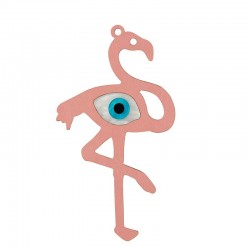 Wooden Pendant Flamingo with Plexi Acrylic 70x40mm