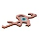 Wooden  Pendant Flamingo with Plexi Acrylic 70x40mm