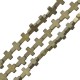 Αιματίτης Σταυρός Περαστός 8x10mm Ø1mm (40τμχ) (40cm)