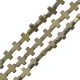Hematite Slider Cross 8x10mm (Ø1mm) (40pcs) (40cm)