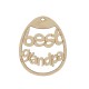 Wooden Pendant Egg "Best GRANDPA" 60x48mm