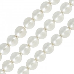 Pearlin on Natural Shell Bead Round 8mm (~49pcs)