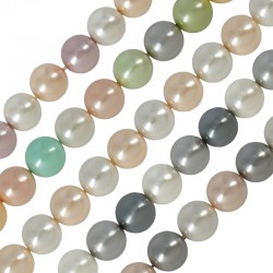 Pearlin on Natural Shell Bead Round 6mm