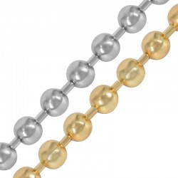 Brass Chain Round Beads 8mm