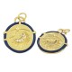 Breloque Ronde en Laiton Émaillé avec Zircon 18 mm
