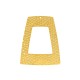 Brass Pendant Trapezoid Hammered 40x50mm