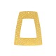 Brass Pendant Trapezoid Hammered 40x50mm