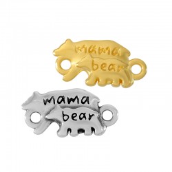 Zamak Charm Bears “mama bear” 15x9mm