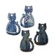 Ceramic Pendant Cat w/ Enamel 36x54mm