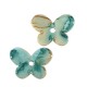 Enameled Ceramic Pendant Butterfly 30x12mm Ø3mm