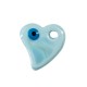 Enamel Ceramic Charm Heart Irregular 19mm