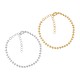 Brass Bracelet Chain w/ Beads & Clasp 140mm/3.4mm