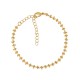 Chaîne de Bracelet en Laiton avec perles et fermoir 140mm/3.4mm