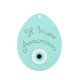 Ξύλινο & Πλέξι Ακρυλικό Μοτίφ Αυγό Μάτι 1η Ανάσταση 60x46mm