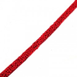 Cordón de Cuero Artificial Plano Caviar 5mm(~9,5mtr/rollo)