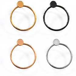 Brass Earring Circle 23x26mm