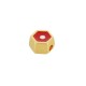 Zamak Slider Hexagon w/ Evil Eye & Enamel 7x6mm (Ø1.7mm)