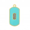 24K Gold Plated/ Howlite Turquoise/ Glitter Silver