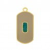 24K Gold Plated/ Beige/ Glitter Turquoise