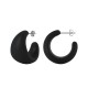 Acrylic Earring Hoop w/ Rubber Effect 26x27mm
