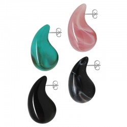 Acrylic Earring Drop w/ Clasp 17x30mm