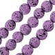 Lava Bead Round Light Purple (~8mm) (Ø~0.6mm) (~46pcs)