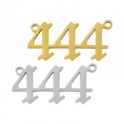 Stainless Steel 304 Charm Angel Numbers “444” 25x11mm