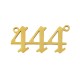 Stainless Steel 304 Charm Angel Numbers “444” 25x11mm