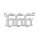 Ciondolo in Acciaio Inossidabile 304 con Numeri Angelici 666 24X12 mm