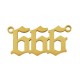 Stainless Steel 304 Pendant Angel Numbers “666” 24x12mm