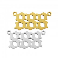Ciondolo in Acciaio Inossidabile 304 con Numeri Angelici 888 25X12 mm