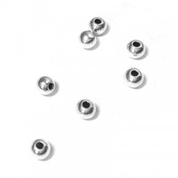 Perle Ronde en Métal/zamac 3.8mm (Ø 1.3mm)