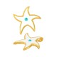 Zamak Charm Starfish w/ Evil Eye & Enamel 24mm